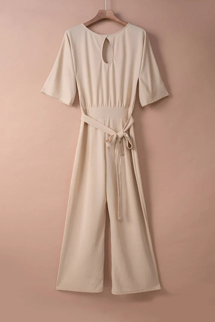 Leya – Elegant Apricot Jumpsuit for Women