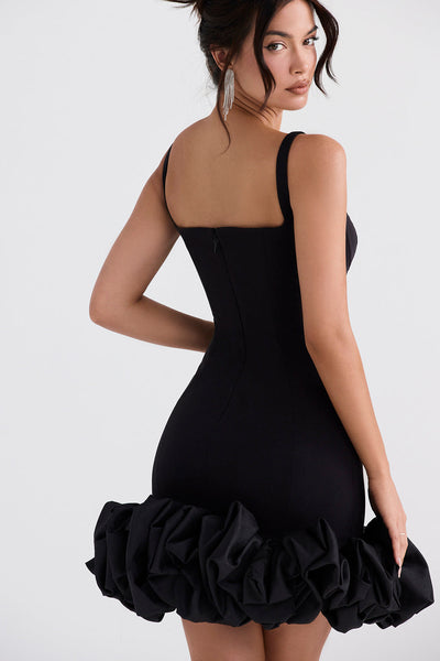 Maggie - Elegante Mouwloze Jurk met Ruches aan de Zoom