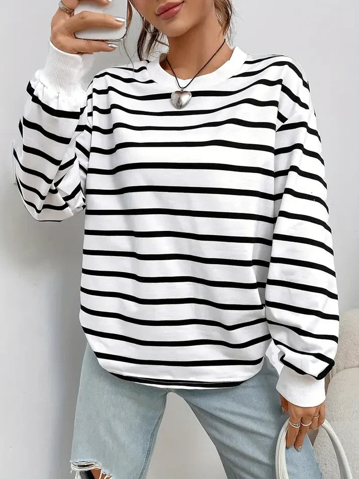 Lina | Striped Sweatshirt for Women