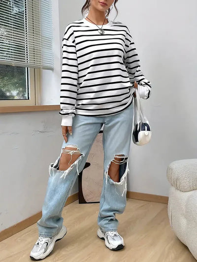 Lina | Striped Sweatshirt for Women