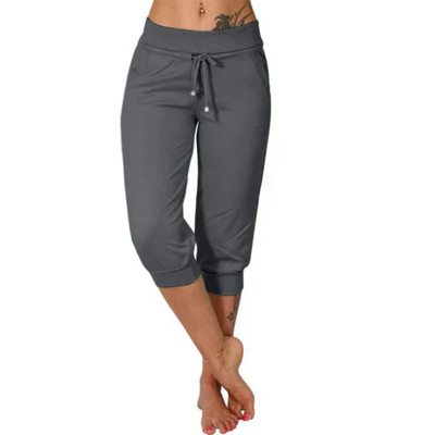 Liora – Capri Pants with Drawstring Closure 