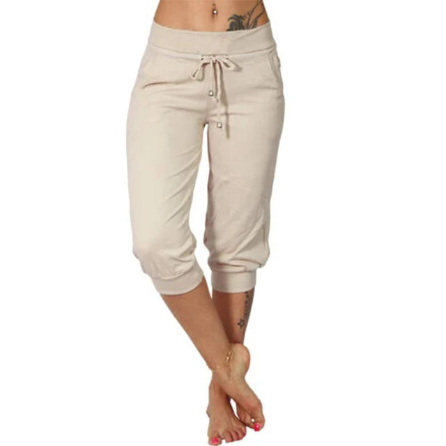 Liora – Capri Pants with Drawstring Closure 
