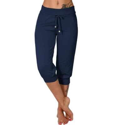 Liora – Capri Pants with Drawstring Closure 