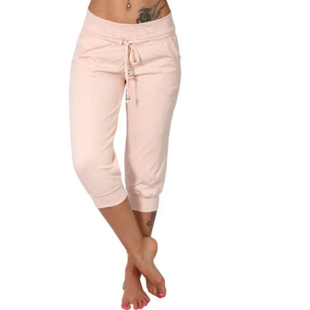 Liora – Capri Pants with Drawstring Closure 