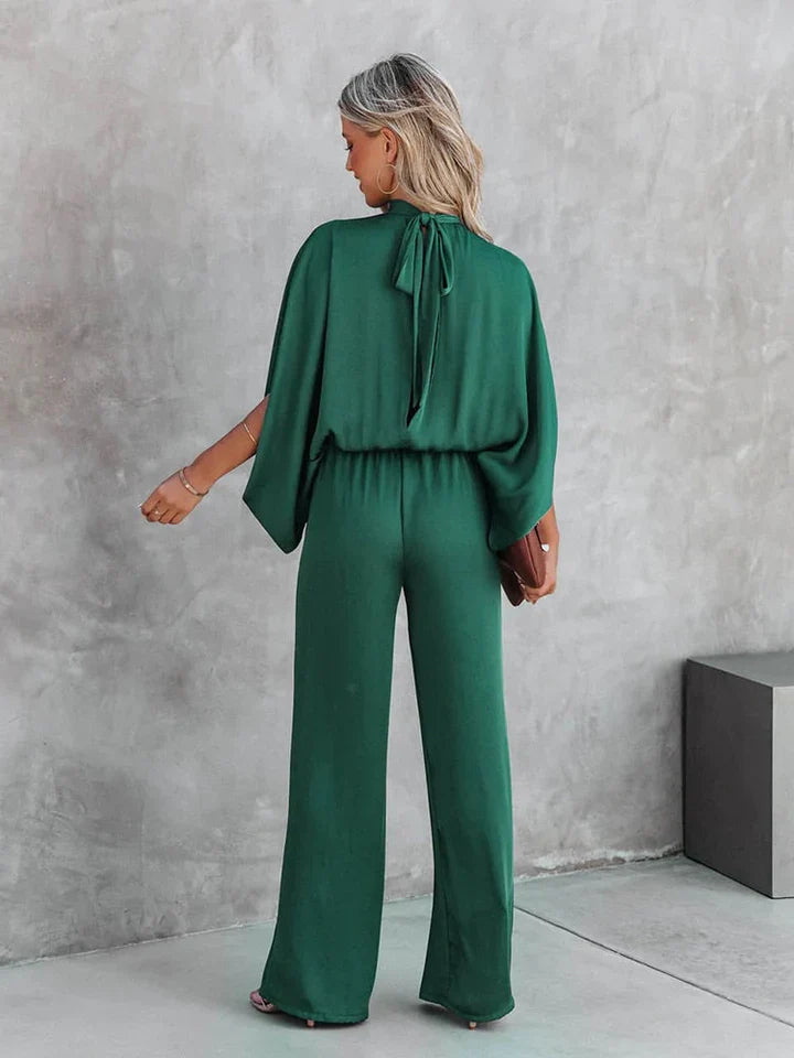 Lira – Elegant High Collar Jumpsuit for Women