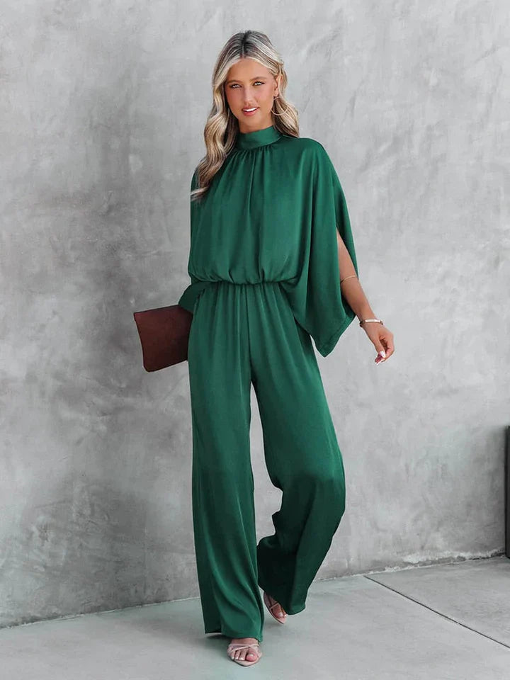Lira – Elegant High Collar Jumpsuit for Women