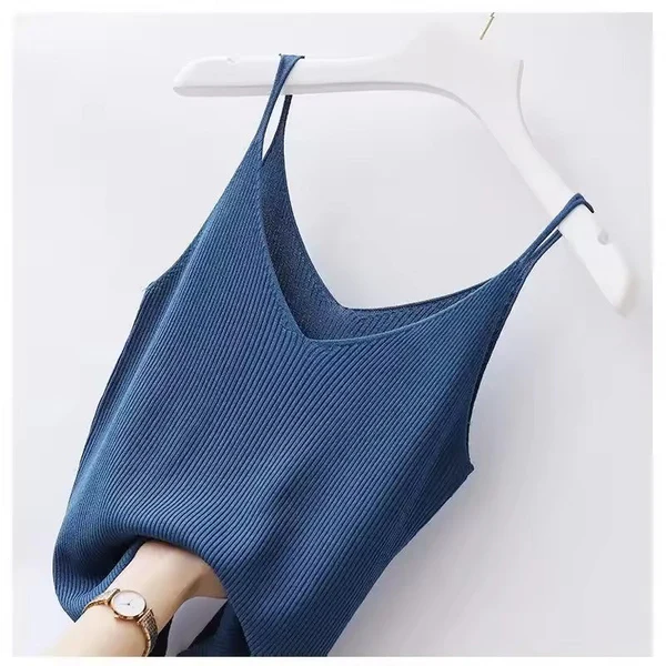 Lise – Ribbed Spaghetti Strap Top 