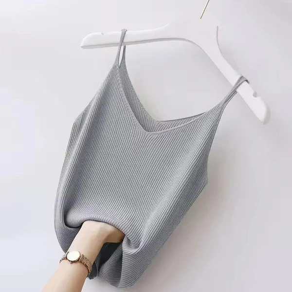 Lise – Ribbed Spaghetti Strap Top 