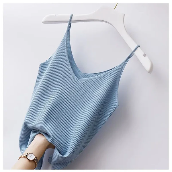 Lise – Ribbed Spaghetti Strap Top 