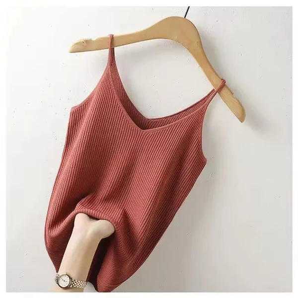 Lise – Ribbed Spaghetti Strap Top 