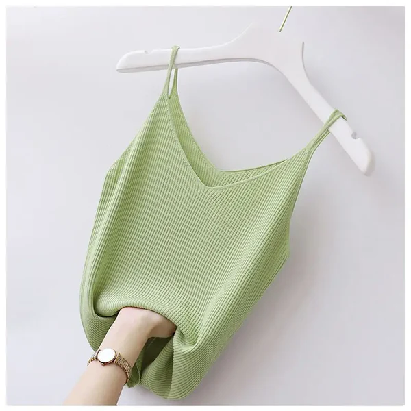 Lise – Ribbed Spaghetti Strap Top 