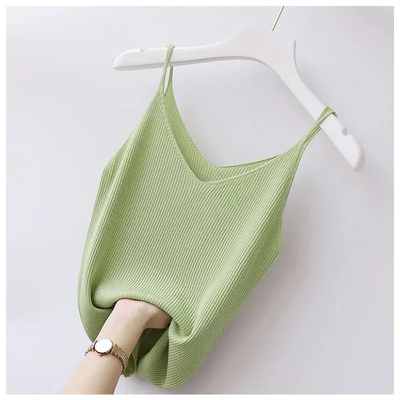 Lise – Ribbed Spaghetti Strap Top 