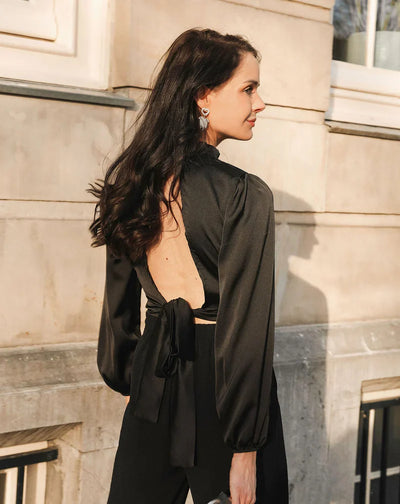 Liva – Elegante Satijnen Top voor Dames