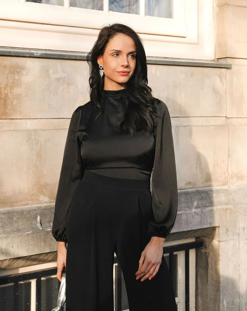 Liva – Elegante Satijnen Top voor Dames