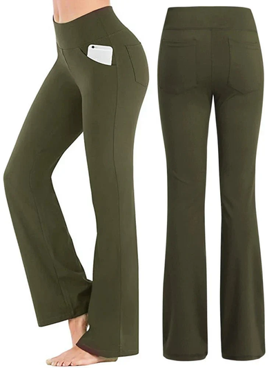 Livia – Flared Sports Trousers with Side Pockets