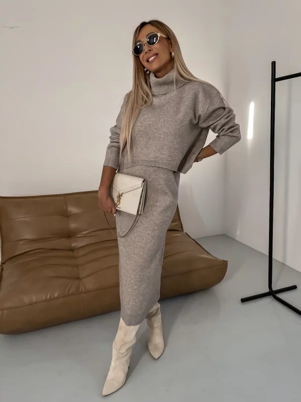 Daya - Knusse Sweater Jurk Set voor Vrouwen