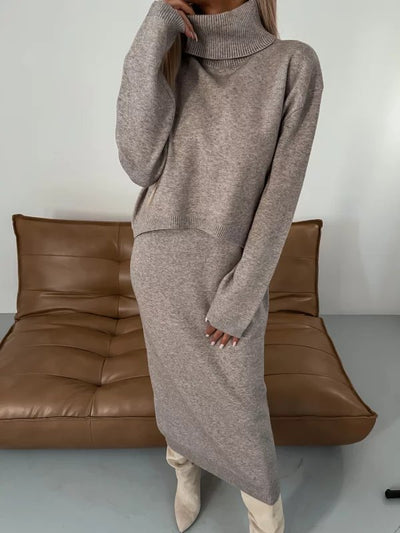Daya - Knusse Sweater Jurk Set voor Vrouwen