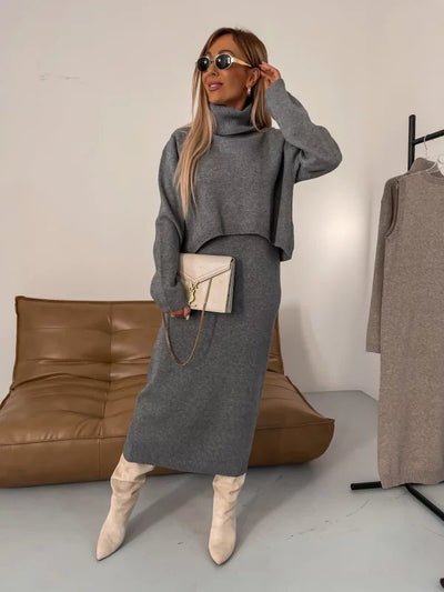 Daya - Knusse Sweater Jurk Set voor Vrouwen