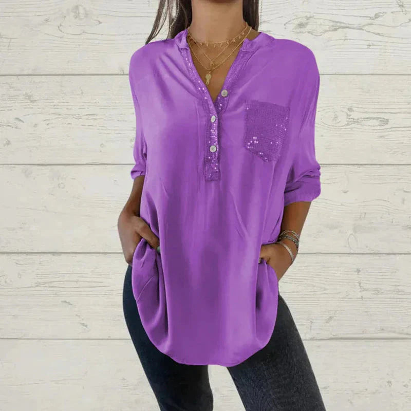 Lykke - Glamoureuze Pailletten Top voor Vrouwen