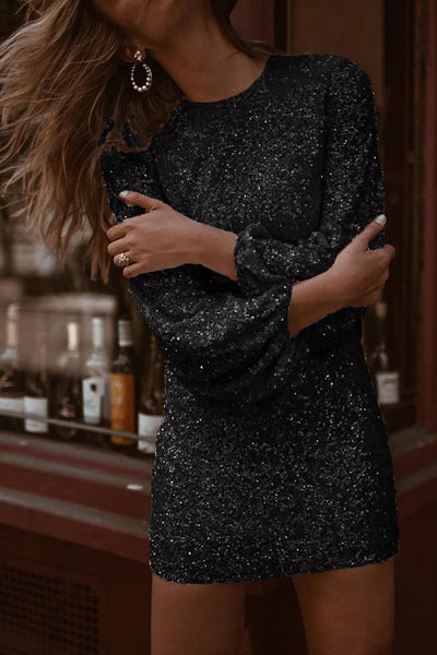 Feline - Sprankelende mini jurk met glitter