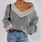 Lars | V-neck sweater with vertical stripes