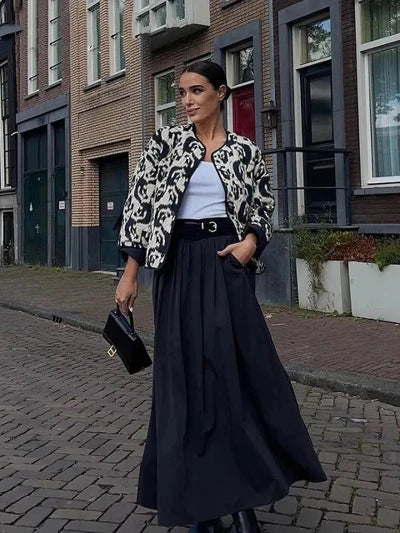 Winie - Casual Patroon Jas voor Vrouwen