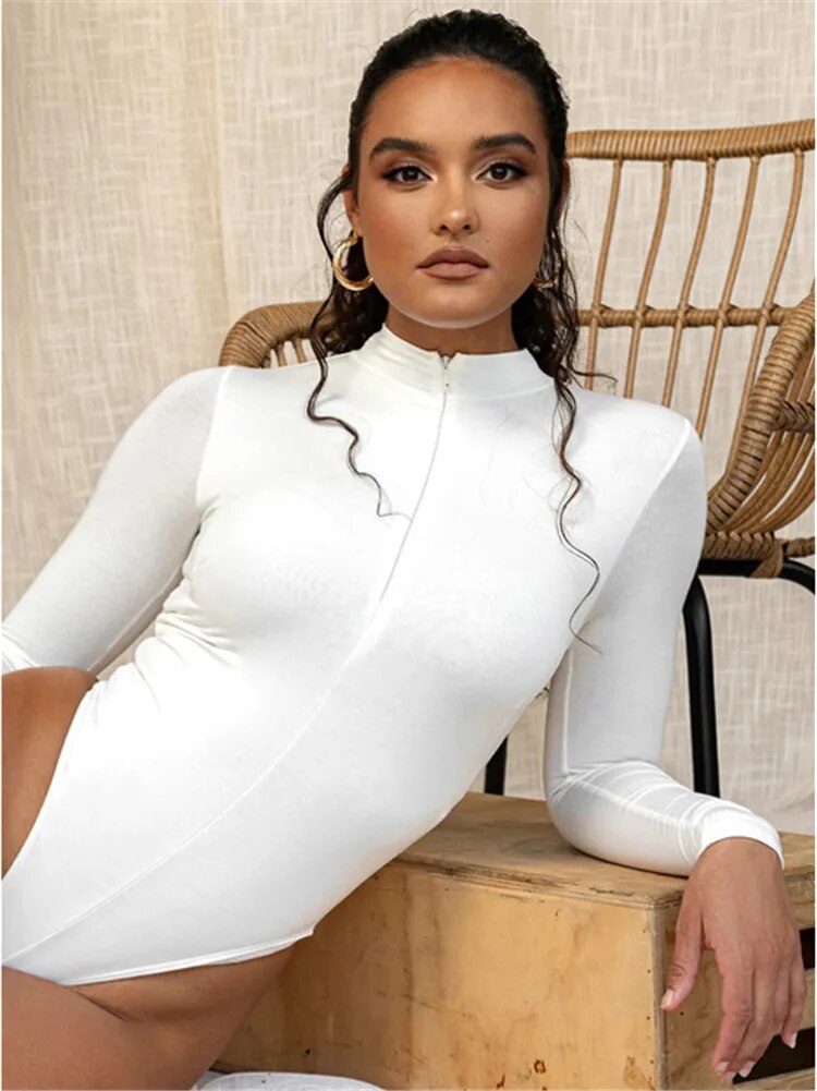 Fenna | Lange mouwen top met halve rits