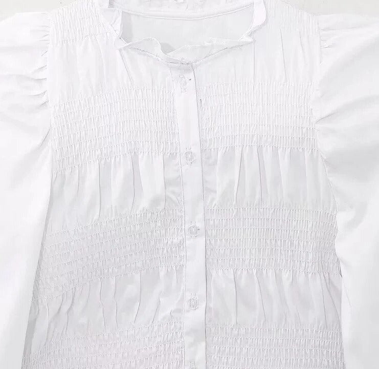 Mila | Witte blouse, netjes en stijlvol