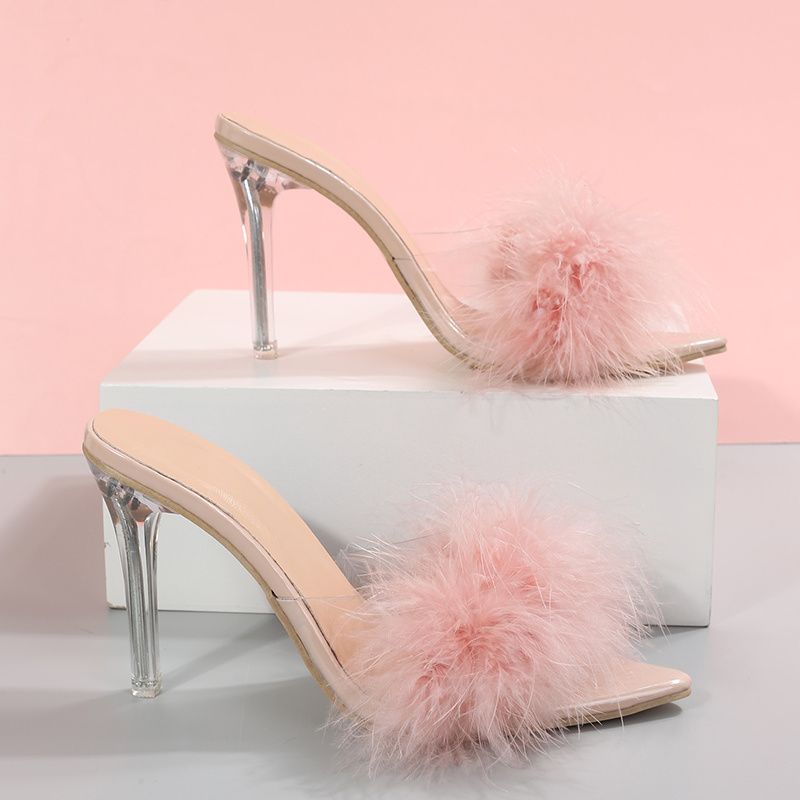 HALLEY - Elegant feather heels