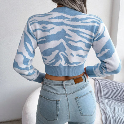 Lara - Striped sweater with cropped fit