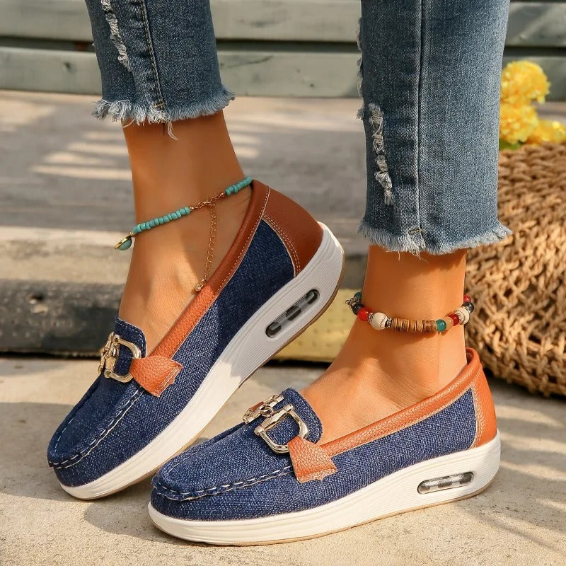 Eleanor - Breathable mesh wedge heels