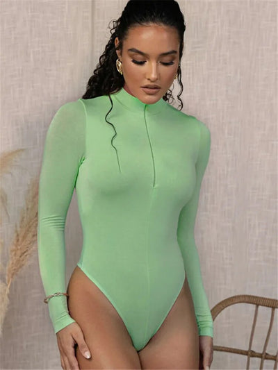 Fenna | Lange mouwen top met halve rits