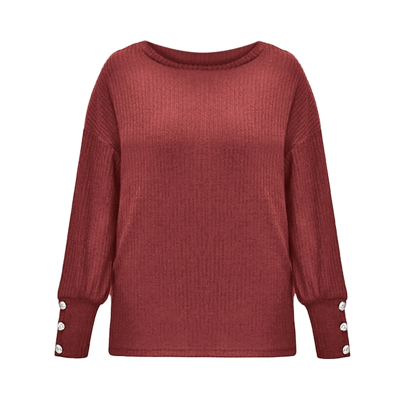 Fenna | Knitted sweater with button sleeves