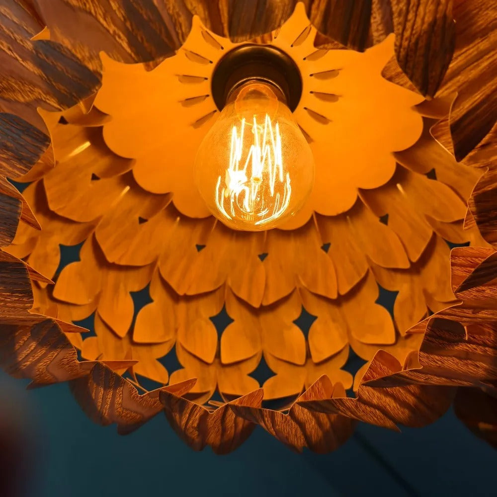 Aurelion - Japandi Veneer Pendant Light