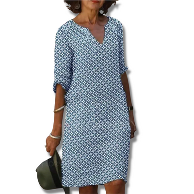 Minke - Casual Bedrukte Jurk voor Dames - Relaxed & Stijlvol