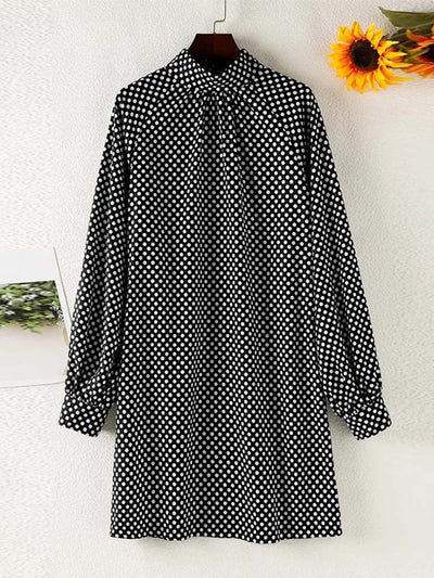 Mirella – Jurk met Polkadotmotief en Ballonmouwen