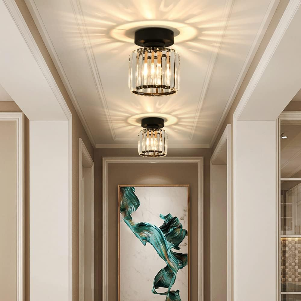 Liondra - Modern Flush Mount Ceiling Light with Crystal Shade