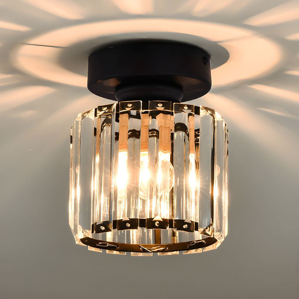 Liondra - Modern Flush Mount Ceiling Light with Crystal Shade