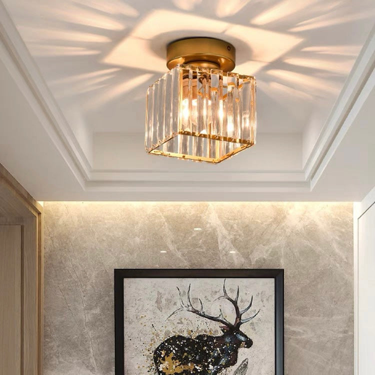 Liondra - Modern Flush Mount Ceiling Light with Crystal Shade
