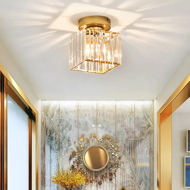 Liondra - Modern Flush Mount Ceiling Light with Crystal Shade