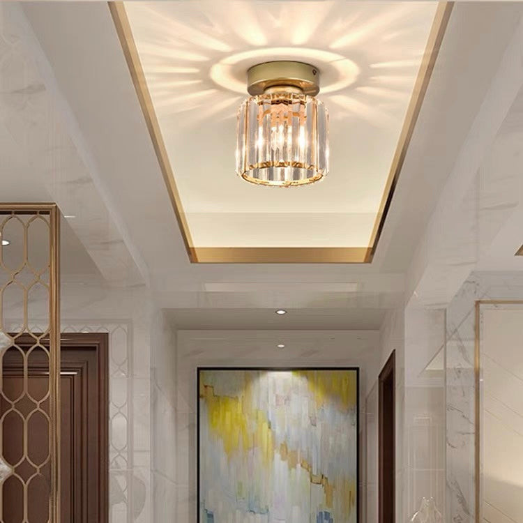 Liondra - Modern Flush Mount Ceiling Light with Crystal Shade