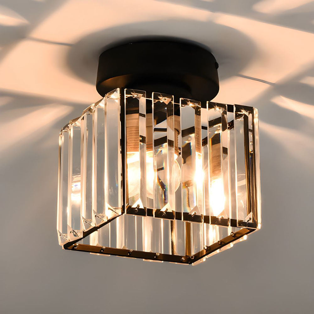 Liondra - Modern Flush Mount Ceiling Light with Crystal Shade