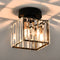 Liondra - Modern Flush Mount Ceiling Light with Crystal Shade