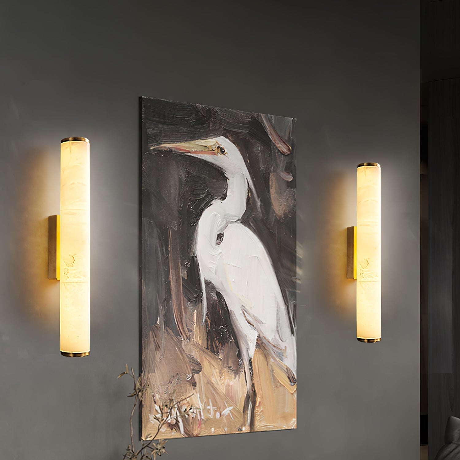 Lumaria – Modern LED Wall Light Marble Effect Diffuser