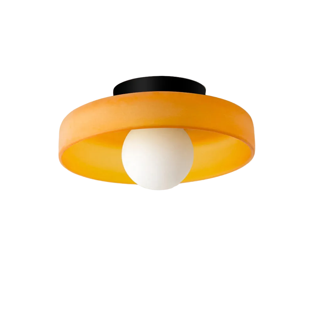 Levara - Modern Round Ceiling Light with Glass Shade