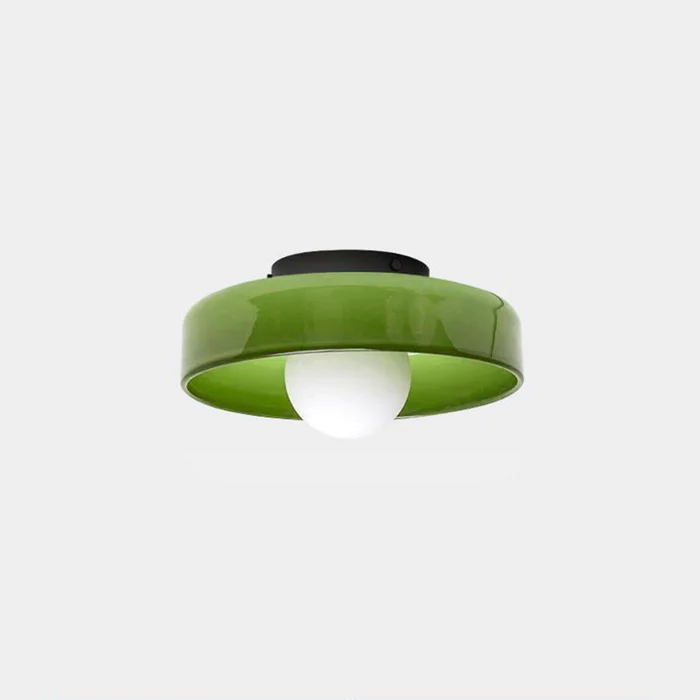 Levara - Modern Round Ceiling Light with Glass Shade
