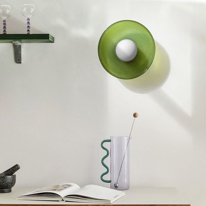 Levara - Modern Round Ceiling Light with Glass Shade