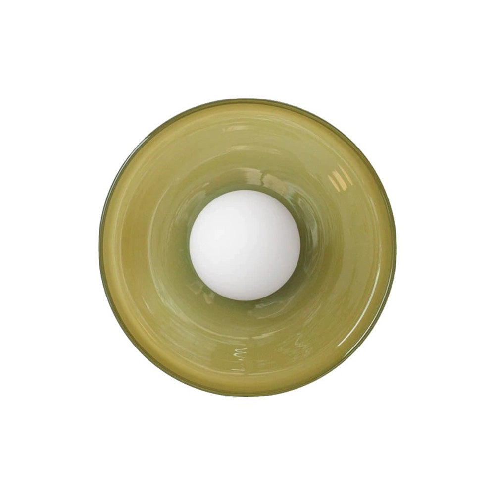 Levara - Modern Round Ceiling Light with Glass Shade