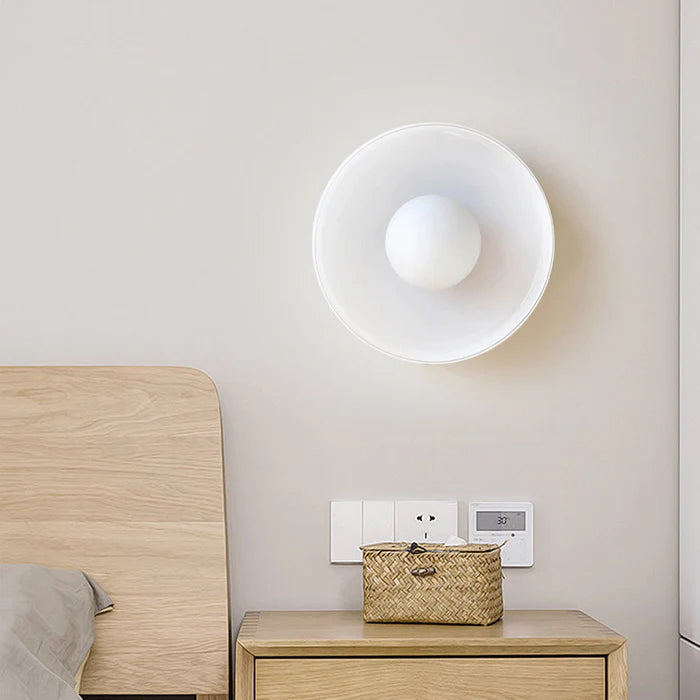 Levara - Modern Round Ceiling Light with Glass Shade