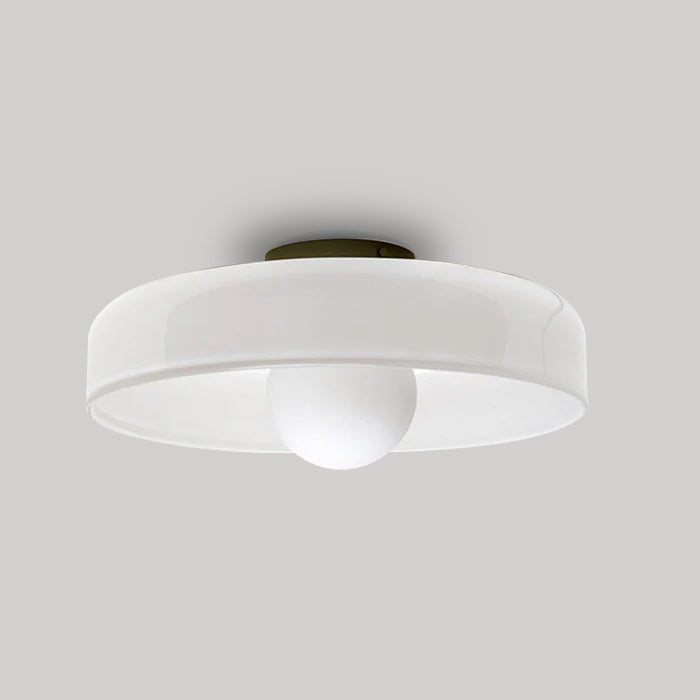 Levara - Modern Round Ceiling Light with Glass Shade